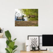 Poster "Canards amoureux" (Bureau à domicile)