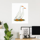Poster Canards blancs (Bureau à domicile)