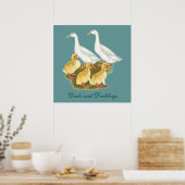 Poster Canards blancs et canetons (Cuisine)