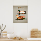 Poster Canards colverts. Loyauté (Cuisine)