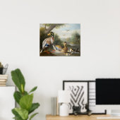 Poster Canards dans un paysage fluvial (Bureau à domicile)