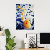Poster Canards dans une rangée (Bureau à domicile)