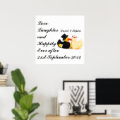Poster Canards de mariage amour rire (Bureau à domicile)
