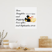 Poster Canards de mariage amour rire (Cuisine)