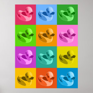 Poster Canards en caoutchouc