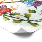 Poster Canari dans un jardin fleuri (Coin)