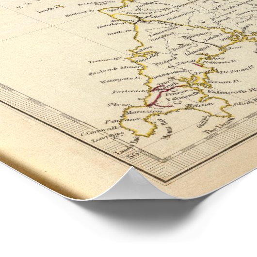 Poster Canaux d'Angleterre, chemins de fer (Coin)