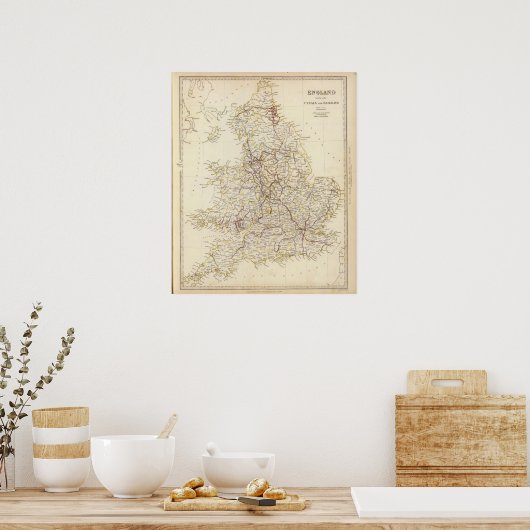 Poster Canaux d'Angleterre, chemins de fer (Cuisine)