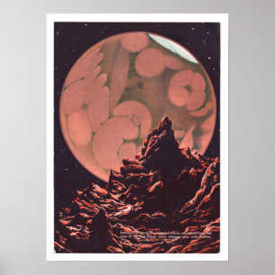 Poster Canaux vintages de science-fiction Mars