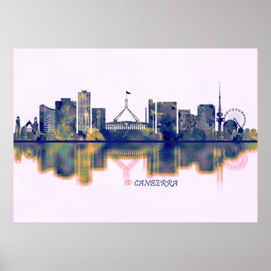 Poster Canberra Skyline (Devant)