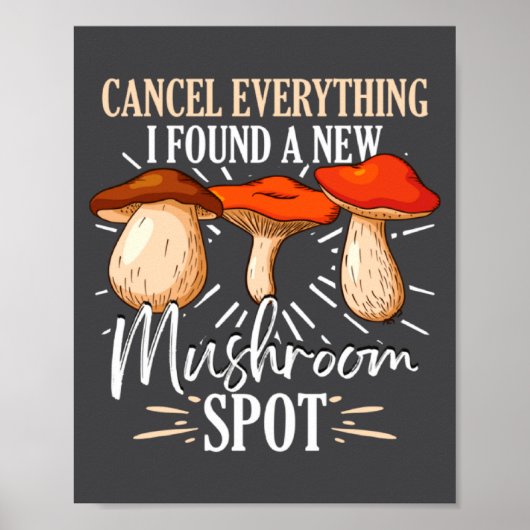 Poster Cancel Everything I Found A New Mushroom St Fora  (Devant)