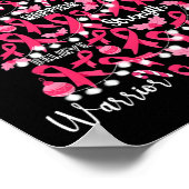 Poster Cancer Arbre de Noël Pink Ribbon Sensibilisation à (Coin)