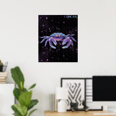 Poster Cancer Céleste – Art Astrologique (Bureau à domicile)