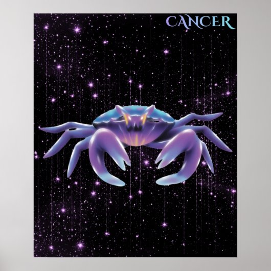 Poster Cancer Céleste – Art Astrologique (Devant)