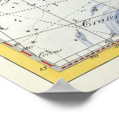 Poster Cancer céleste vintage et constellations de Leo (Coin)