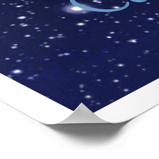 Poster Cancer Constellation and Zodiac Sign with Stars (Coin)