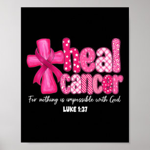 Poster Cancer de la guérison Chrétien Croire Dieu Cancer