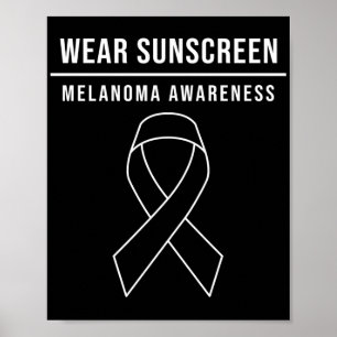 Poster Cancer de la peau Porter écran solaire Sensibilis