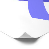 Poster Cancer de la prostate - Ruban bleu clair 3 (Coin)