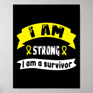 Poster Cancer de l'enfance Je suis fort Je suis un surviv