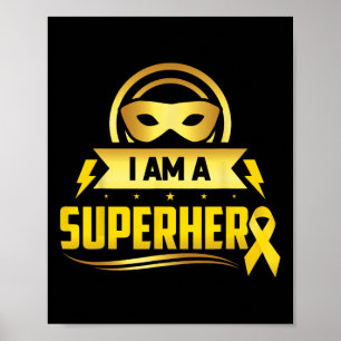 Poster Cancer De L'Enfance Je Suis Un Ruban Superhéros