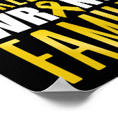 Poster Cancer De L'Enfance : Le Ruban De La Mauvaise Fami (Coin)