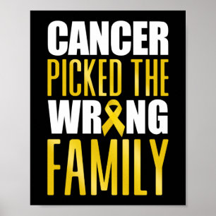 Poster Cancer De L'Enfance : Le Ruban De La Mauvaise Fami