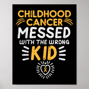 Poster Cancer de l'enfance malveillante Sensibilisation d