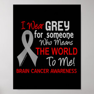 Poster Cancer Du Cerveau Pour Quelqu'Un Qui Signifie Mond
