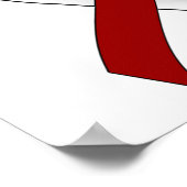 Poster Cancer du cou de la tête Burgundy Ruban blanc 3 (Coin)