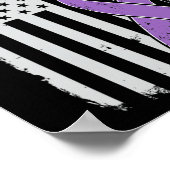 Poster Cancer du pancréas Drapeau américain - Sensibilisa (Coin)