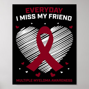 Poster Cancer du sang Je regrette mon ami Myélome multipl
