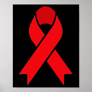 Poster Cancer du sang Semaine du ruban rouge Sensibilisat
