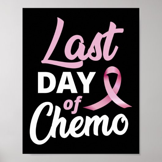 Poster Cancer Du Sein Dernier Jour Du Ruban Rose Chemo (Devant)