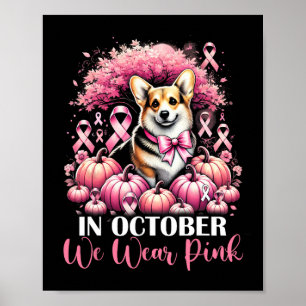 Poster Cancer Du Sein En Octobre Nous Portons Citrouille 