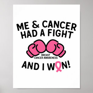 Poster Cancer du sein J'ai gagné le soutien du survivant