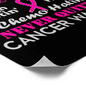 Poster Cancer du sein Kickin' Chemo Hatin' Warrier (Coin)
