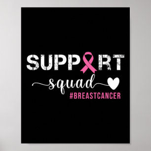 Poster Cancer du sein Les femmes soutiennent l'équipe Can