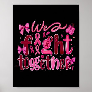 Poster Cancer du sein Nous combattons ensemble