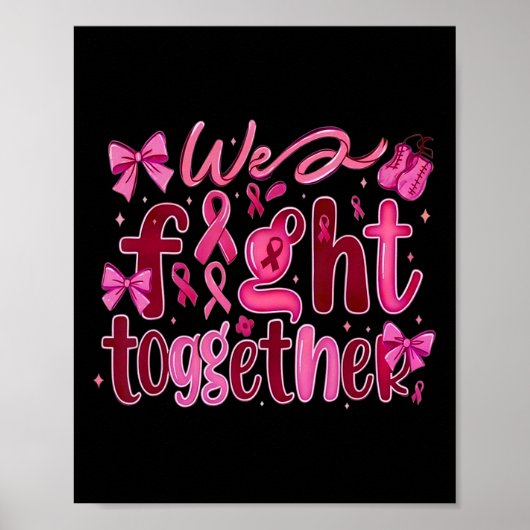 Poster Cancer du sein Nous combattons ensemble (Devant)