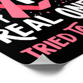 Poster Cancer du sein Oui Ils sont faux ruban rose (Coin)