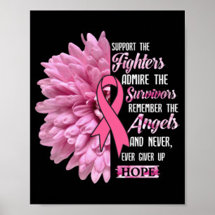 Poster Cancer Du Sein Soutien Les Combattants Cadeau Pour