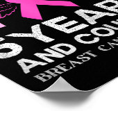 Poster Cancer du sein Survivant Teil 5 ans Cancer Sans Pi (Coin)