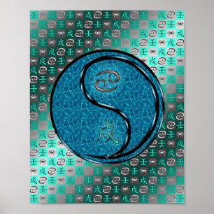 Poster Cancer et chien d'eau