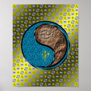Poster Cancer et singe de la Terre