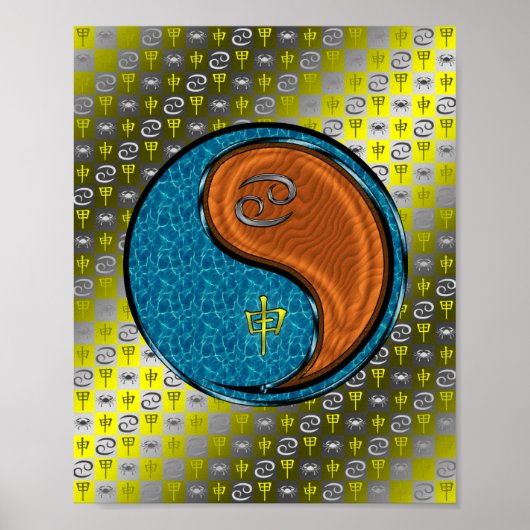 Poster Cancer et singe du bois (Devant)