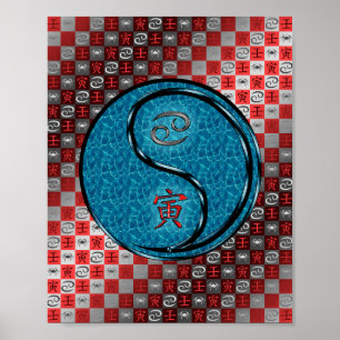 Poster Cancer et tigre d'eau