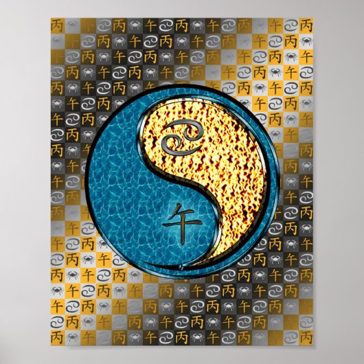 Poster Cancer & Fire Horse (Devant)