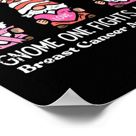 Poster Cancer Gnome One combat seul Sensibilisation Femme (Coin)