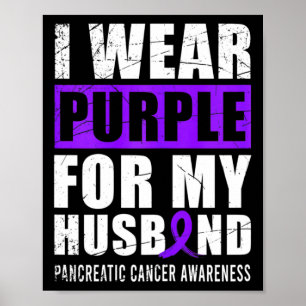 Poster Cancer Guerrier Purple Ruban Pancréatique Cancer A